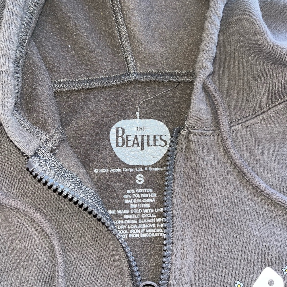 Beatles Hoodie Come Together Size Small Brown Sweatshirt Apple Corps - Picture 3 of 8